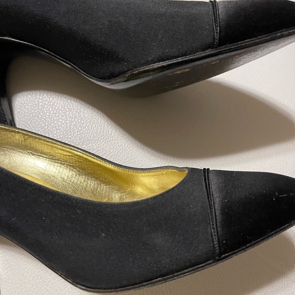 Rene Mancini Black Satin and fabric shoe - Picture 6 of 8